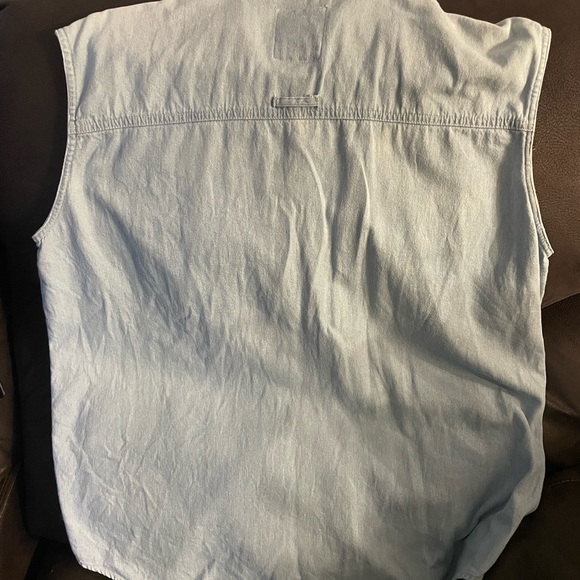 Florida State University FSU Womens denim sleeveless shirt large Details Express - Picture 2 of 4